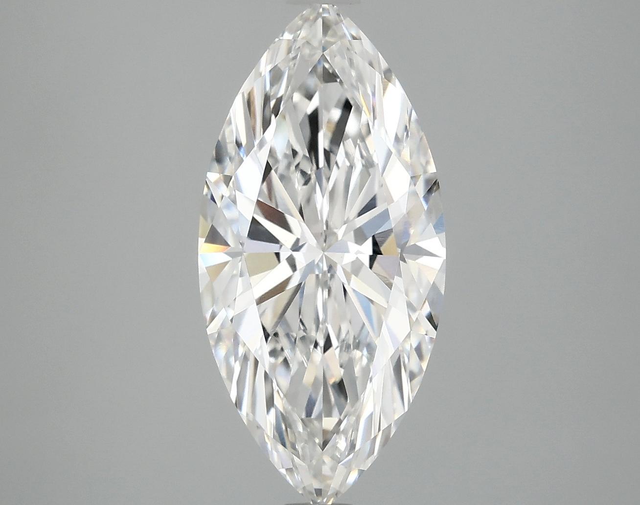 2.99 Carat Marquise Shaped Excellent Cut VVS2 IGI Certified Lab Grown Diamond