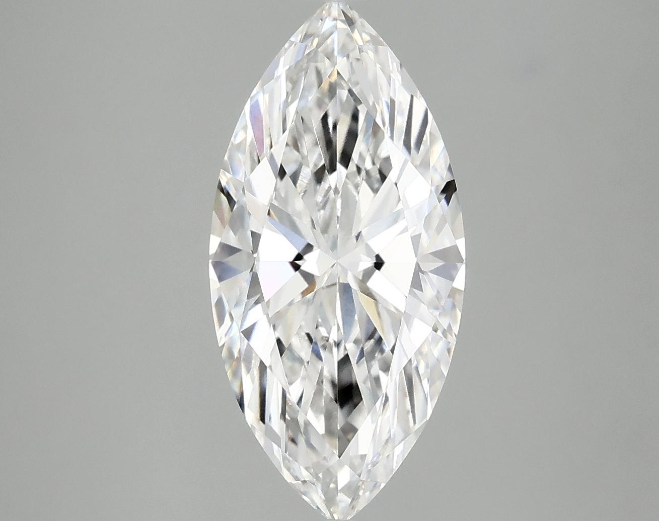 3.03 Carat Marquise Shaped Excellent Cut VVS2 IGI Certified Lab Grown Diamond