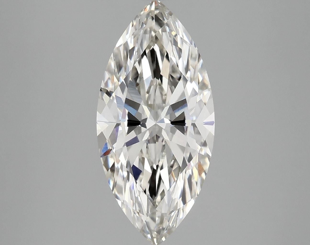 3.09 Carat Marquise Shaped Excellent Cut VVS2 IGI Certified Lab Grown Diamond