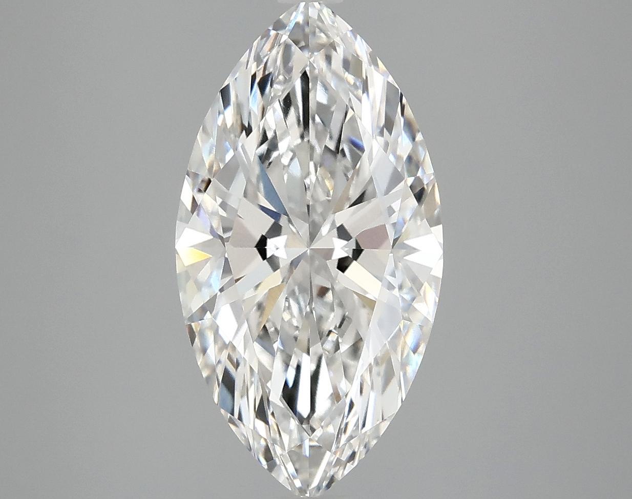 3.05 Carat Marquise Shaped Excellent Cut VVS2 IGI Certified Lab Grown Diamond