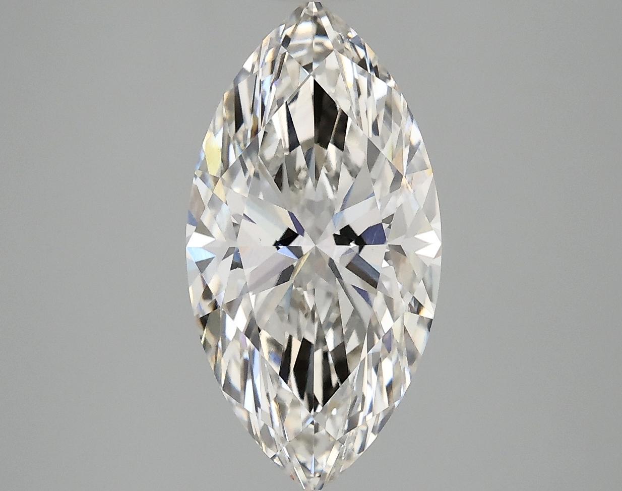 3.02 Carat Marquise Shaped Ideal Cut VVS2 IGI Certified Lab Grown Diamond