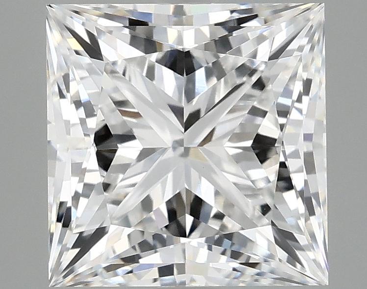 3.84 Carat Princess Shaped Ideal Cut VVS2 IGI Certified Lab Grown Diamond