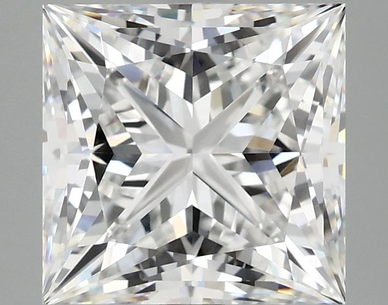 4.08 Carat Princess Shaped Ideal Cut VVS2 IGI Certified Lab Grown Diamond