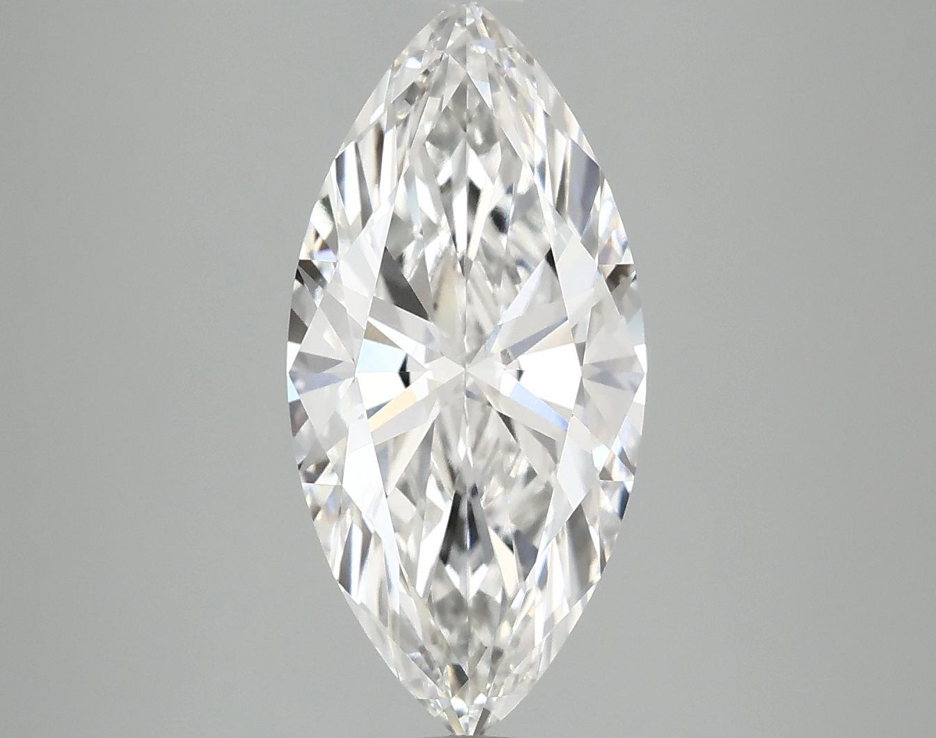 2.97 Carat Marquise Shaped Excellent Cut VVS2 IGI Certified Lab Grown Diamond