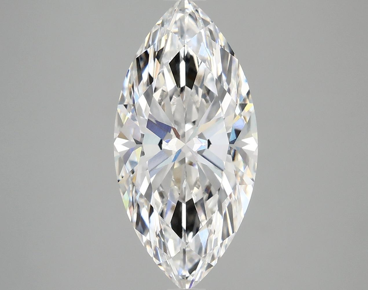 3.07 Carat Marquise Shaped Excellent Cut VVS2 IGI Certified Lab Grown Diamond