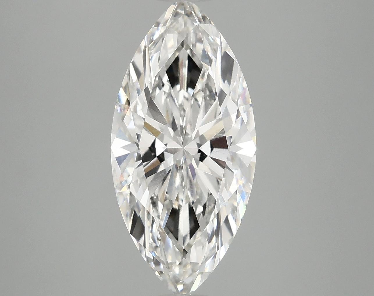 3.09 Carat Marquise Shaped Excellent Cut VVS2 IGI Certified Lab Grown Diamond