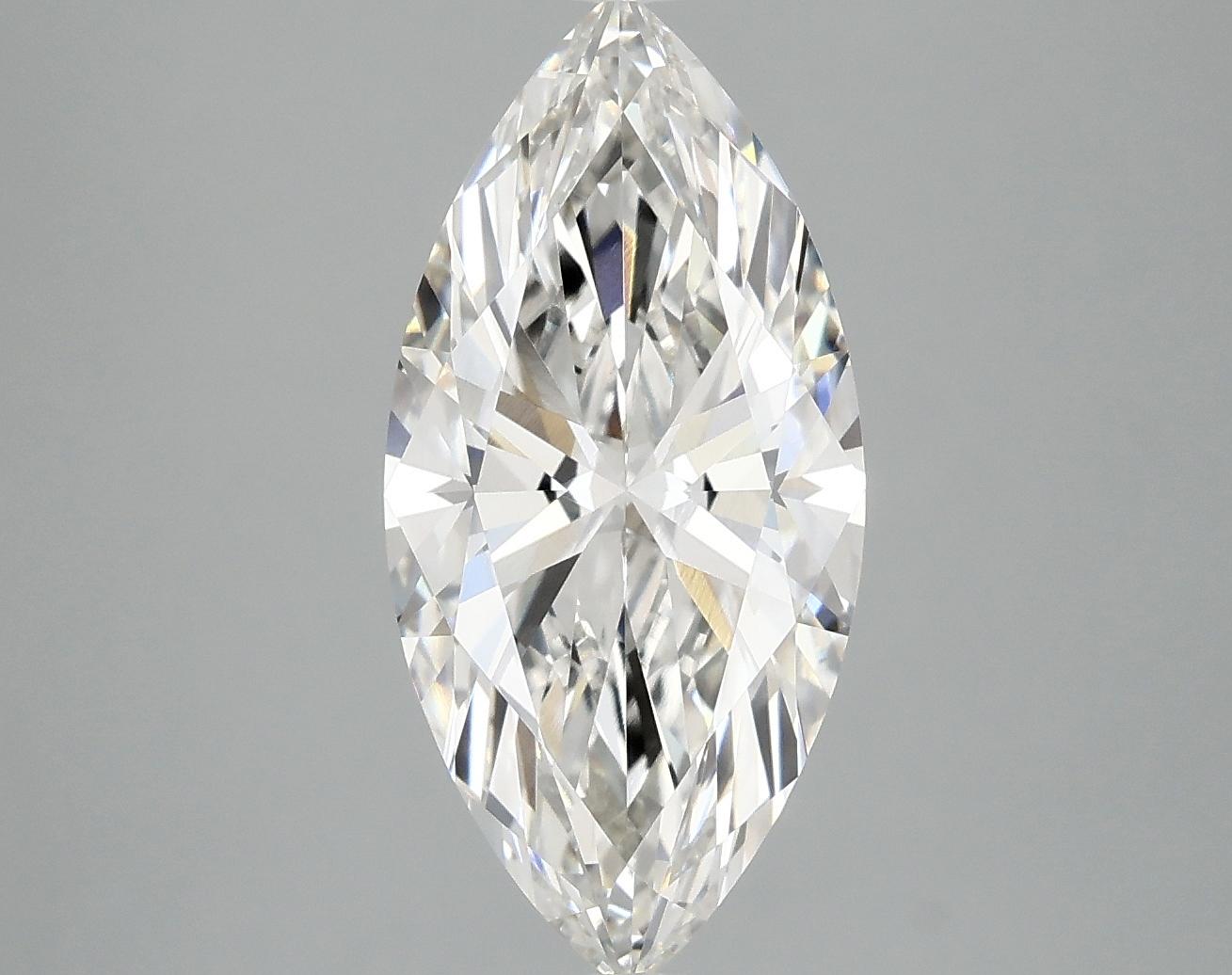 3.06 Carat Marquise Shaped Excellent Cut VVS2 IGI Certified Lab Grown Diamond
