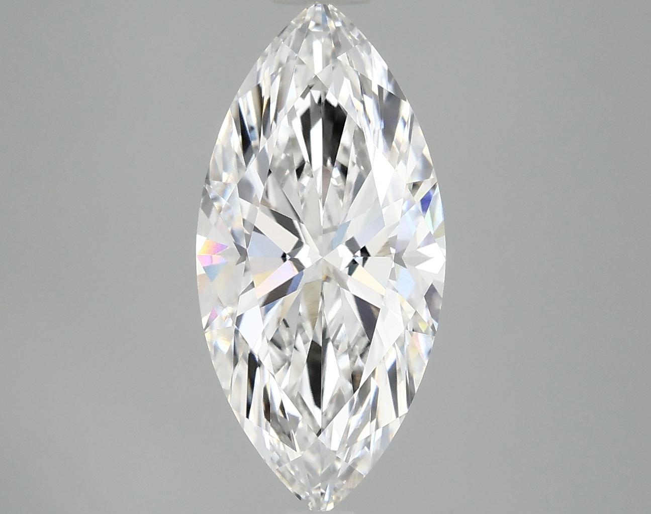 3.05 Carat Marquise Shaped Excellent Cut VVS2 IGI Certified Lab Grown Diamond