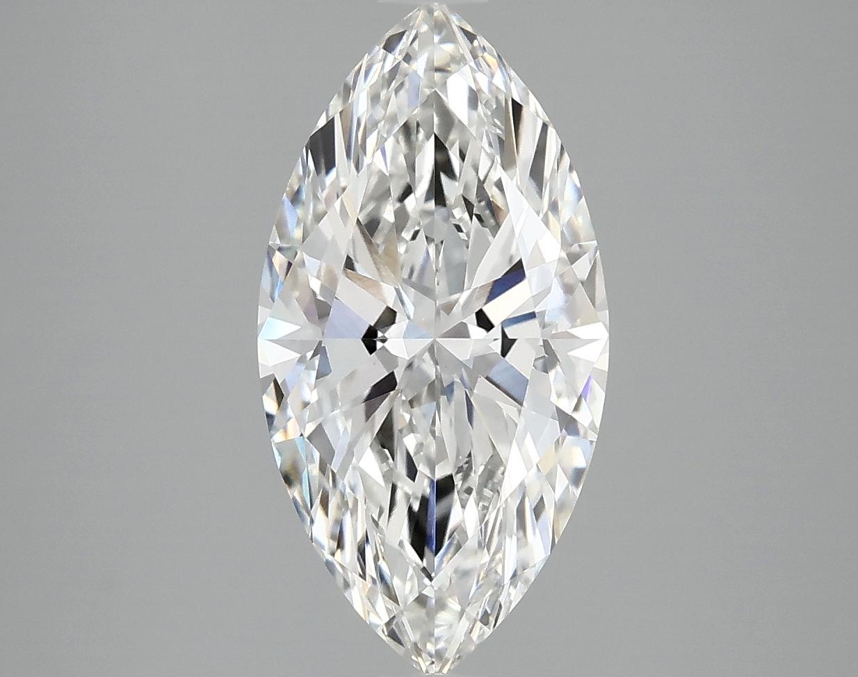 3.02 Carat Marquise Shaped Ideal Cut VVS2 IGI Certified Lab Grown Diamond
