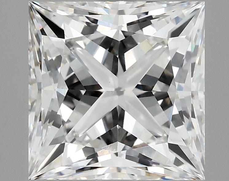 4.09 Carat Princess Shaped Ideal Cut VVS2 IGI Certified Lab Grown Diamond
