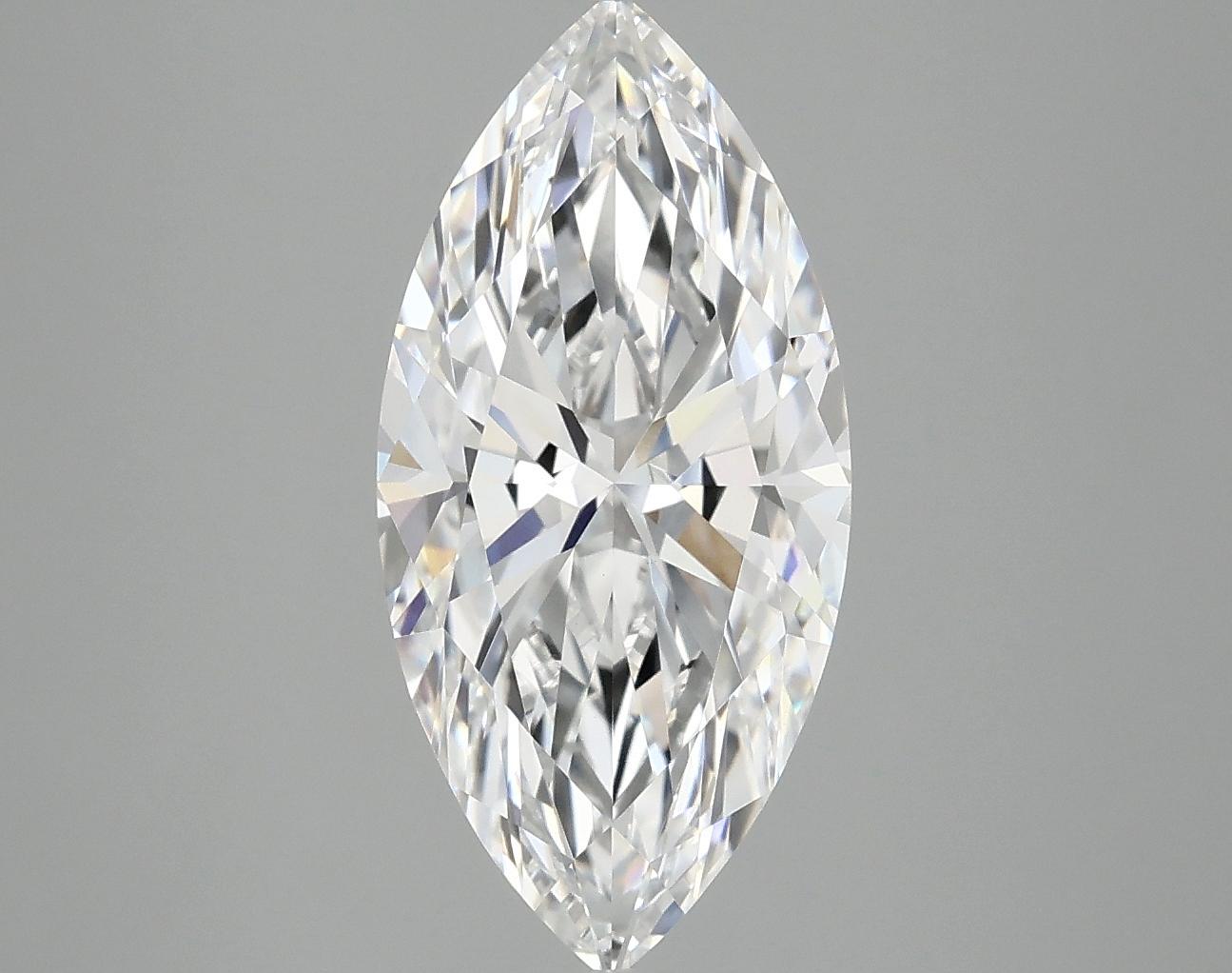 3.07 Carat Marquise Shaped Excellent Cut VVS2 IGI Certified Lab Grown Diamond