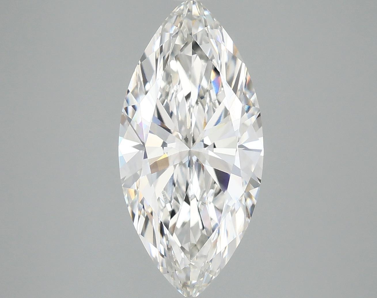 3.02 Carat Marquise Shaped Excellent Cut VVS2 IGI Certified Lab Grown Diamond