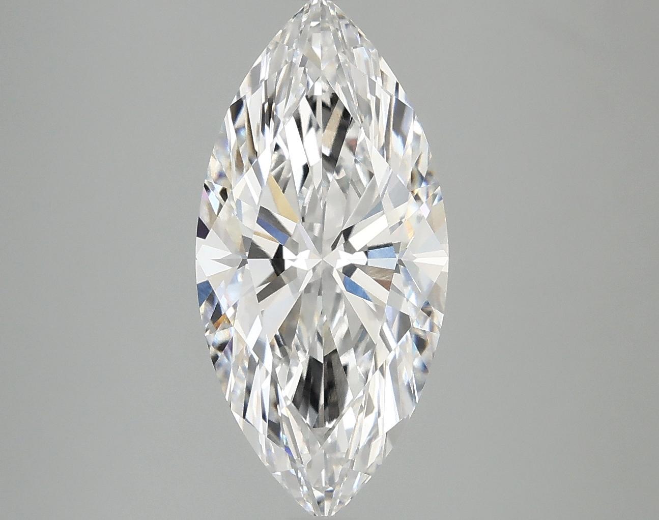 3.08 Carat Marquise Shaped Excellent Cut VVS2 IGI Certified Lab Grown Diamond