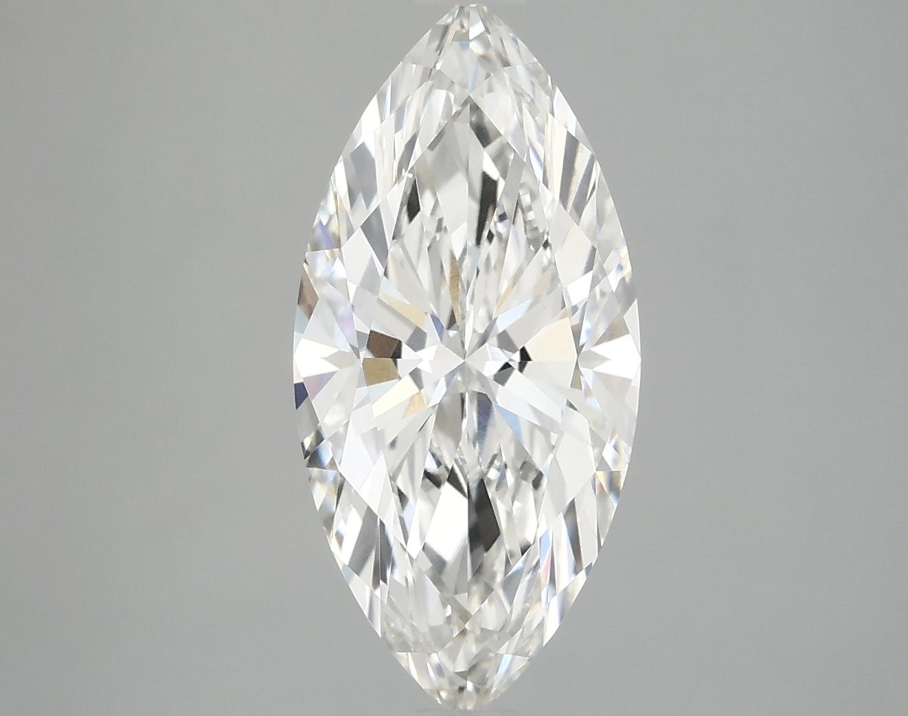 2.98 Carat Marquise Shaped Excellent Cut VVS2 IGI Certified Lab Grown Diamond