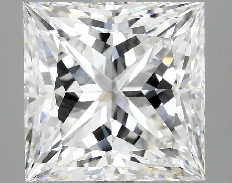 4.09 Carat Princess Shaped Ideal Cut VVS2 IGI Certified Lab Grown Diamond