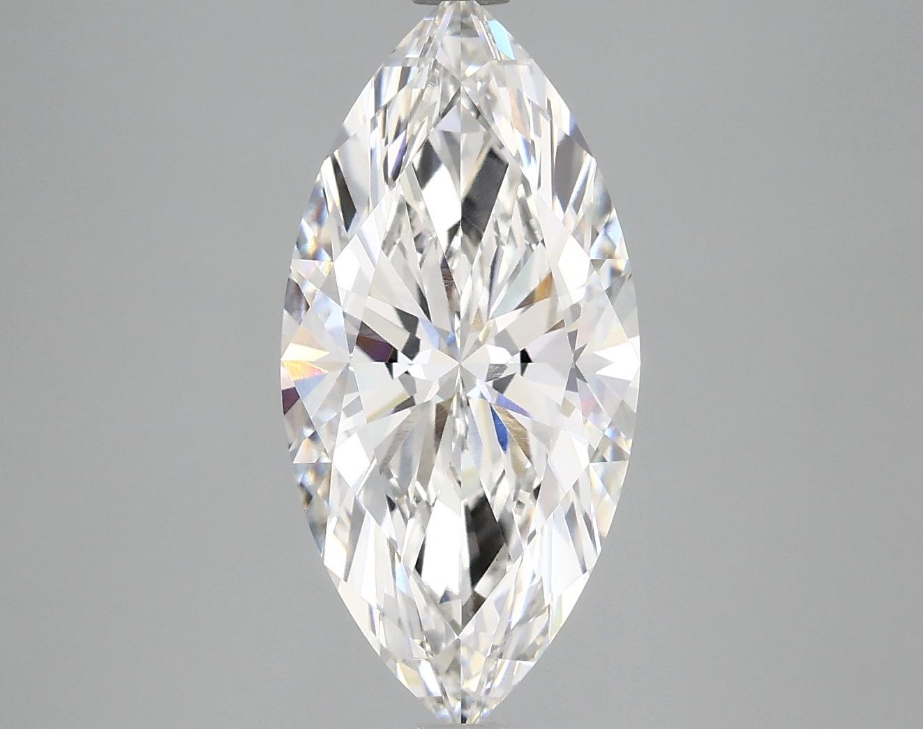 3.04 Carat Marquise Shaped Excellent Cut VVS2 IGI Certified Lab Grown Diamond