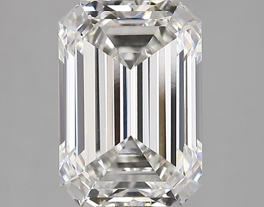 1.55 Carat Emerald Shaped Ideal Cut VVS2 IGI Certified Lab Grown Diamond