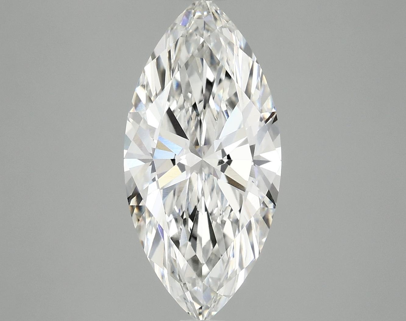 3.03 Carat Marquise Shaped Excellent Cut VVS2 IGI Certified Lab Grown Diamond