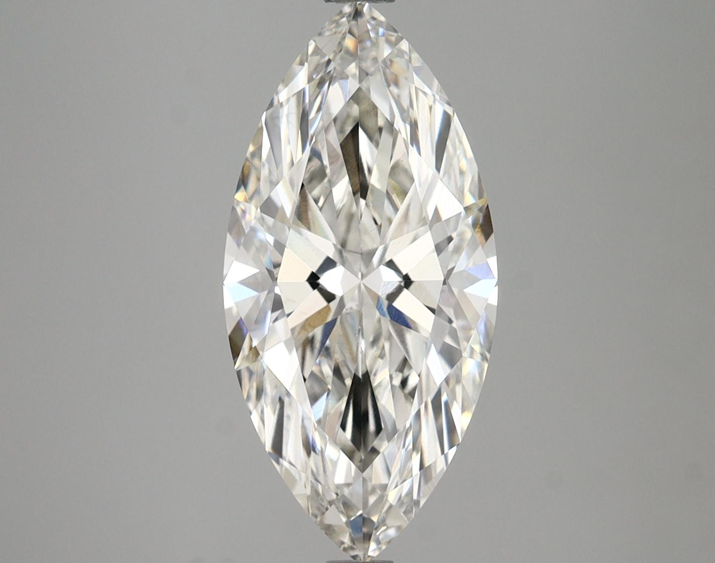 2.83 Carat Marquise Shaped Excellent Cut VVS2 IGI Certified Lab Grown Diamond