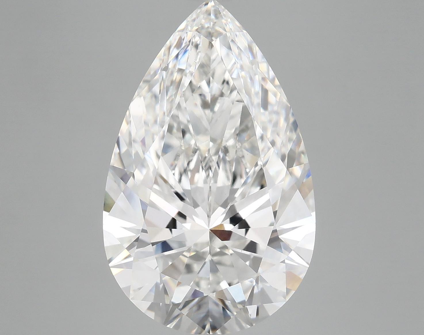 7.18 Carat Pear Shaped Ideal Cut VVS2 IGI Certified Lab Grown Diamond