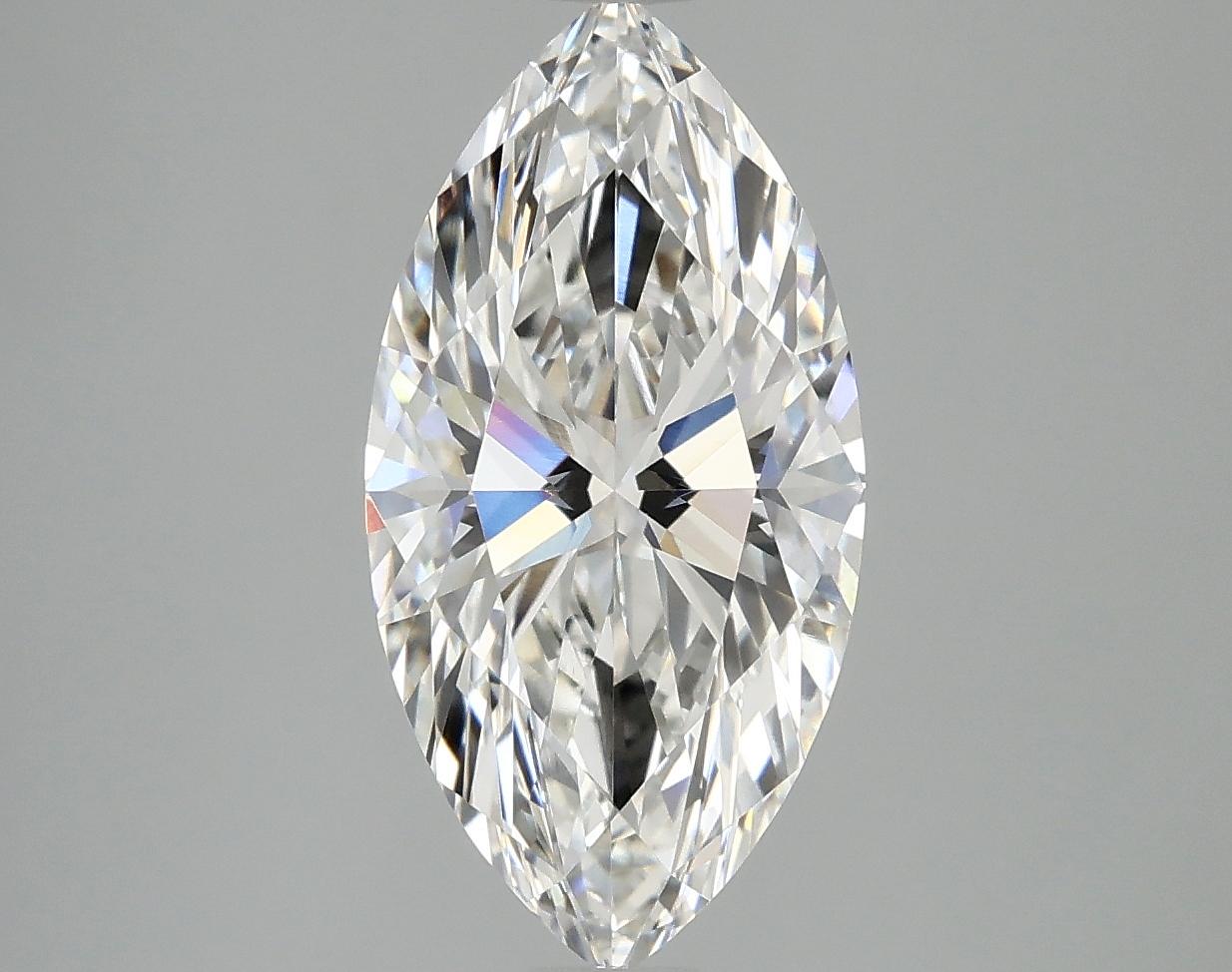 3.06 Carat Marquise Shaped Ideal Cut VVS2 IGI Certified Lab Grown Diamond