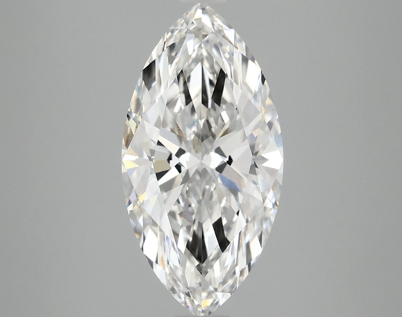 3.02 Carat Marquise Shaped Ideal Cut VVS2 IGI Certified Lab Grown Diamond