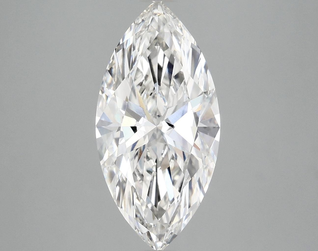 2.97 Carat Marquise Shaped Ideal Cut VVS2 IGI Certified Lab Grown Diamond