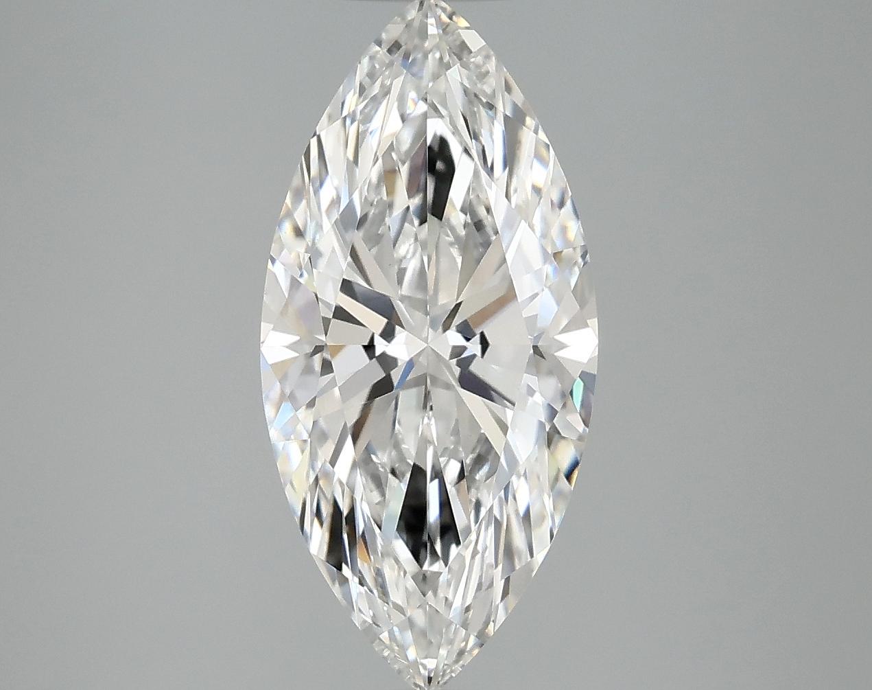 3.07 Carat Marquise Shaped Excellent Cut VVS2 IGI Certified Lab Grown Diamond