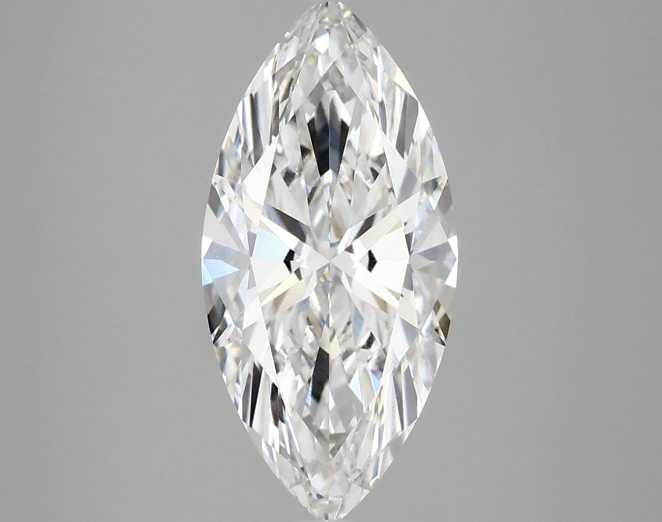 3.03 Carat Marquise Shaped Excellent Cut VVS2 IGI Certified Lab Grown Diamond