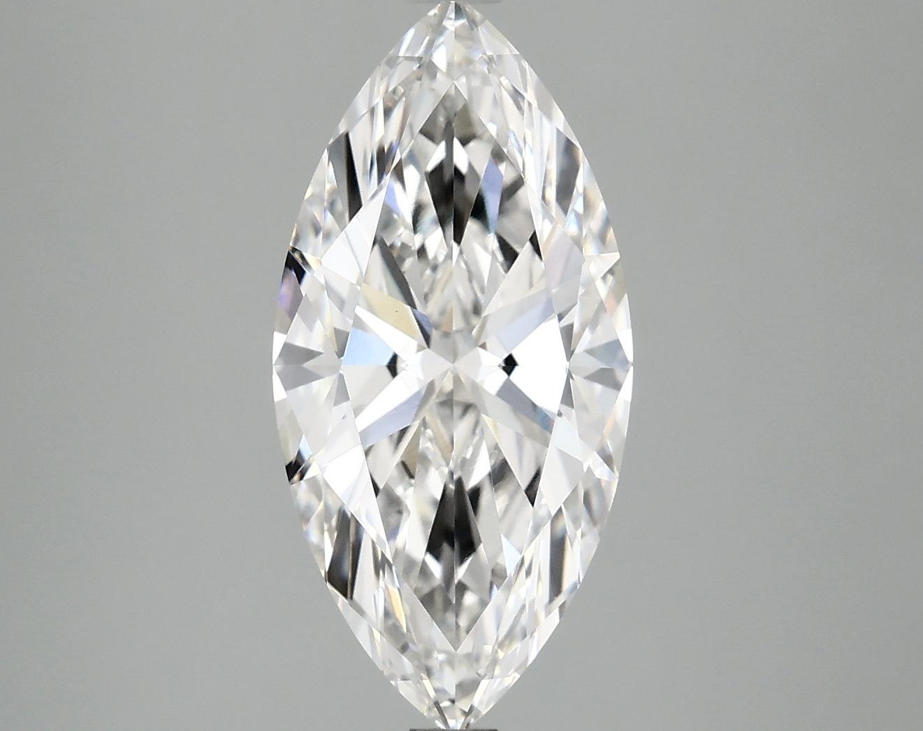 2.98 Carat Marquise Shaped Excellent Cut VVS2 IGI Certified Lab Grown Diamond
