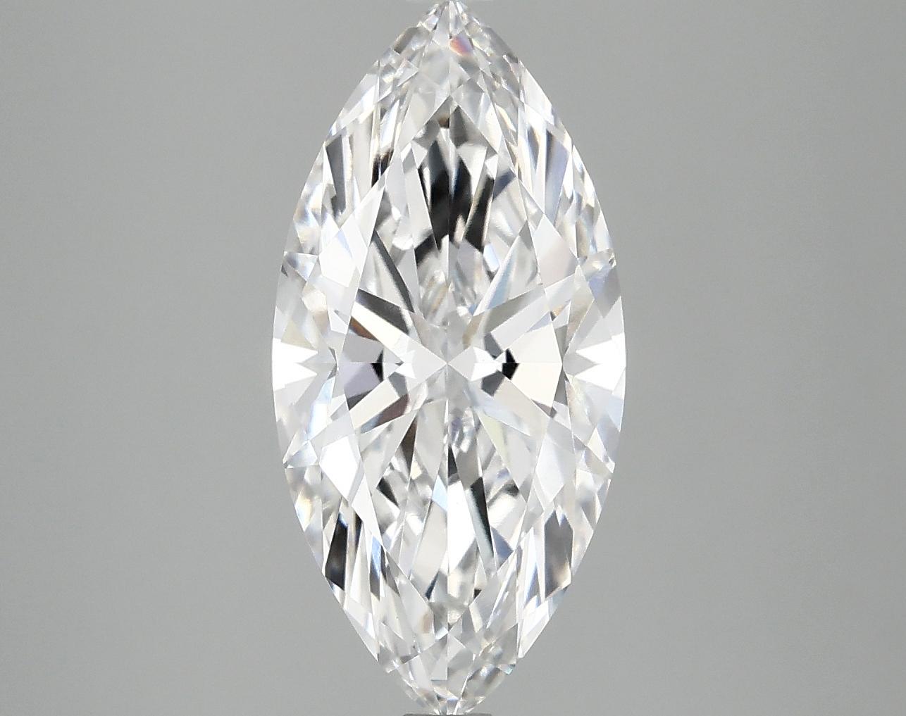 2.97 Carat Marquise Shaped Excellent Cut VVS2 IGI Certified Lab Grown Diamond