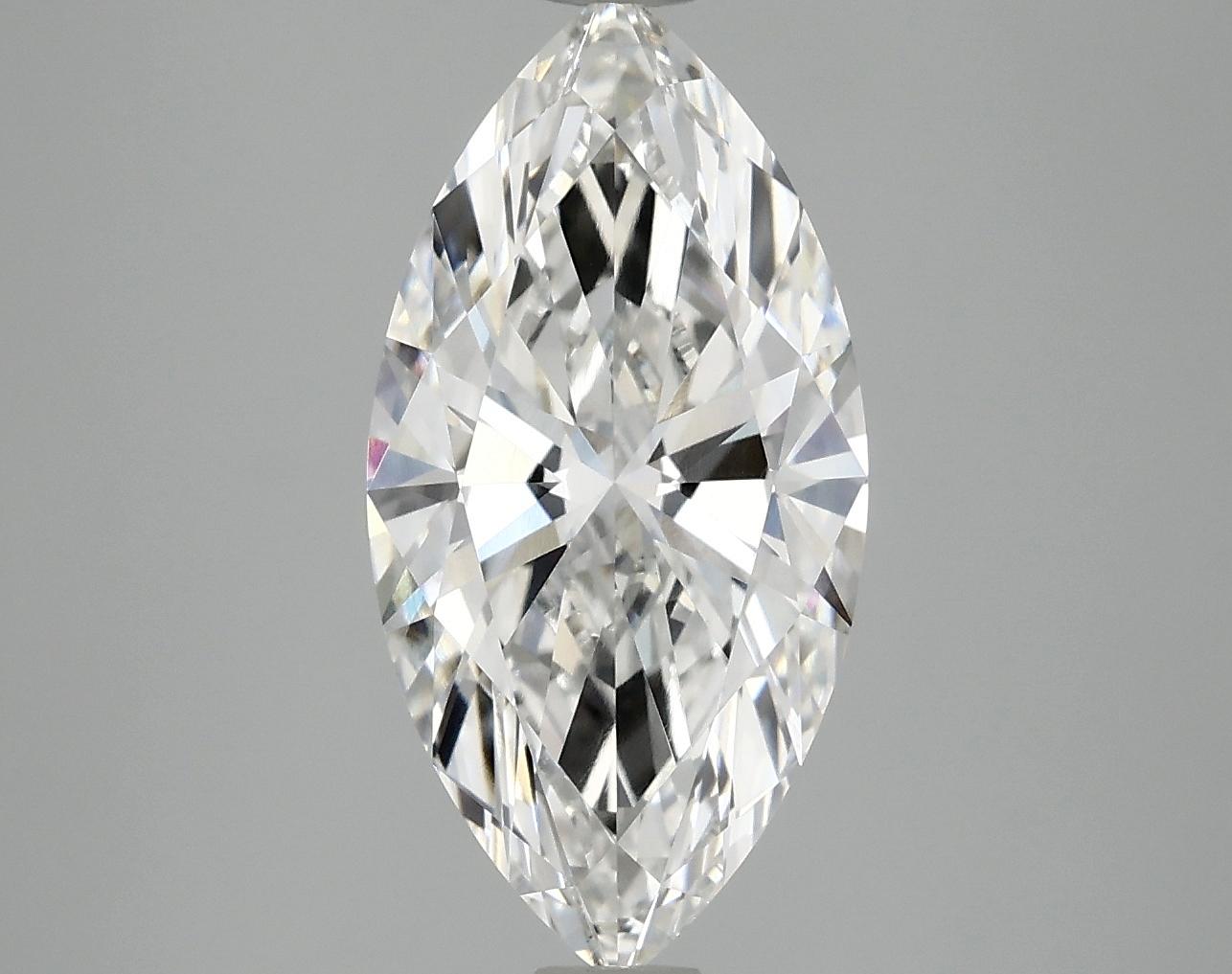 3.08 Carat Marquise Shaped Ideal Cut VVS2 IGI Certified Lab Grown Diamond