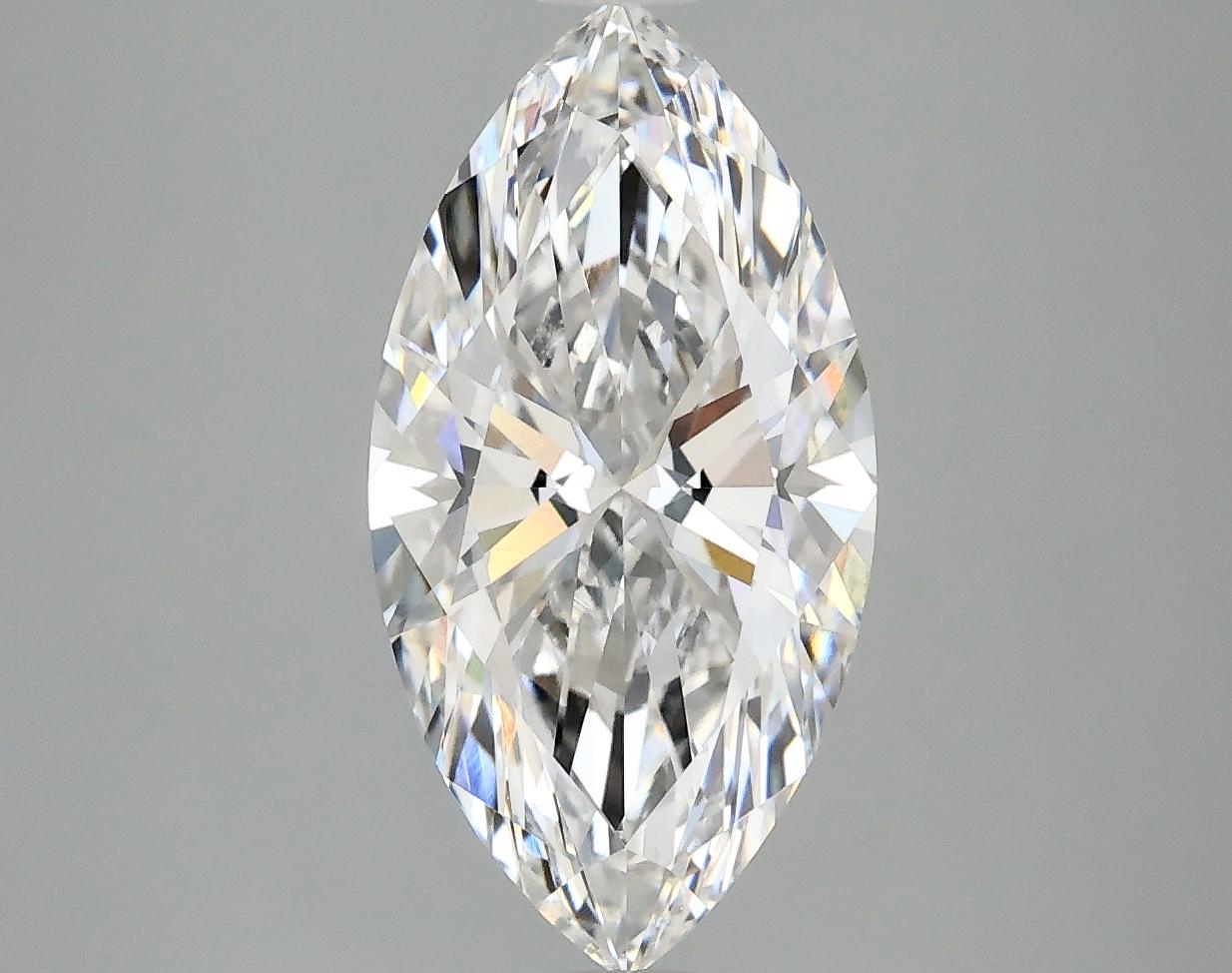 3.02 Carat Marquise Shaped Ideal Cut VVS2 IGI Certified Lab Grown Diamond