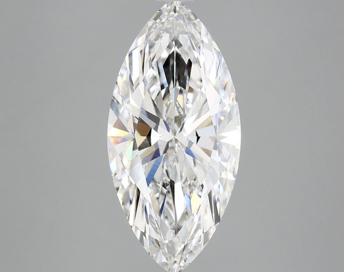 3.04 Carat Marquise Shaped Excellent Cut VVS2 IGI Certified Lab Grown Diamond