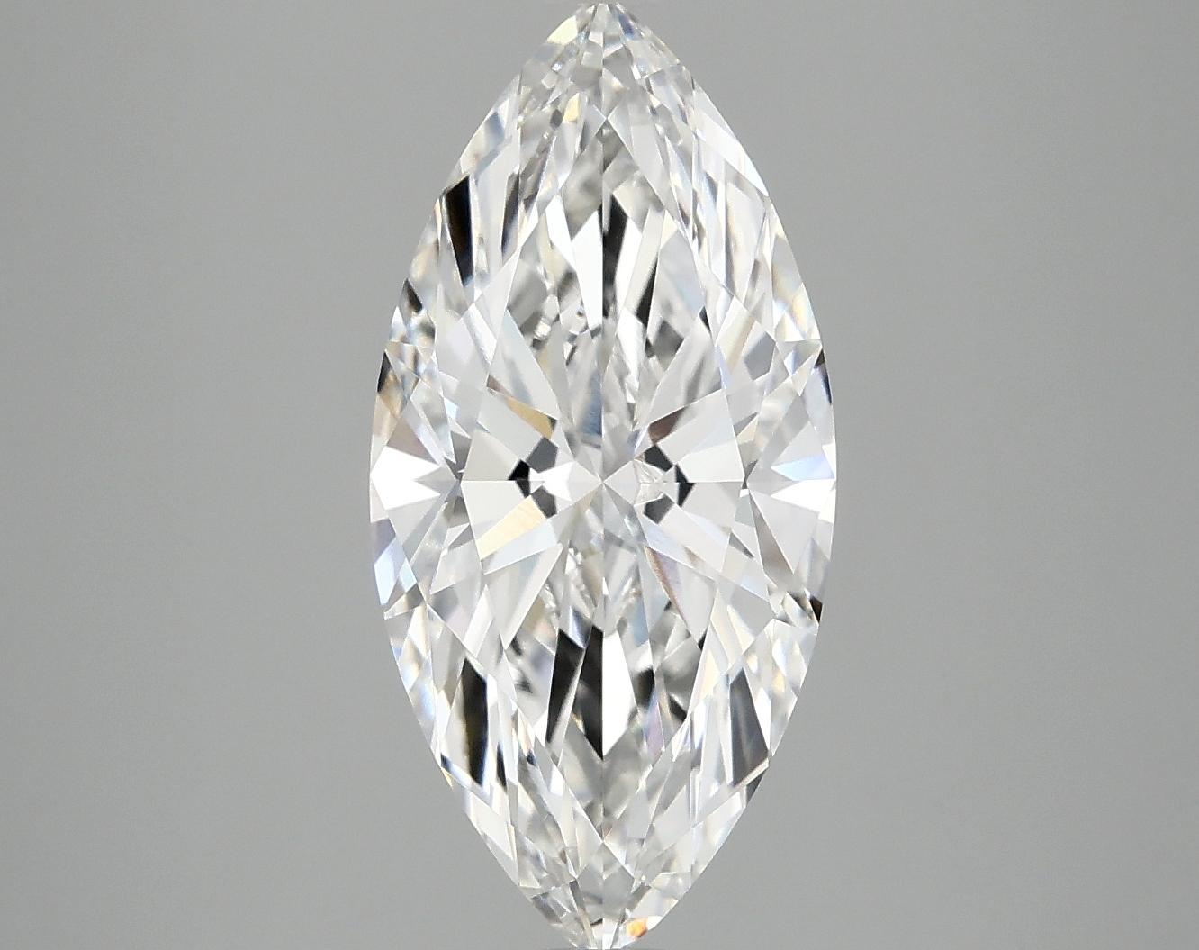 3.09 Carat Marquise Shaped Excellent Cut VVS2 IGI Certified Lab Grown Diamond