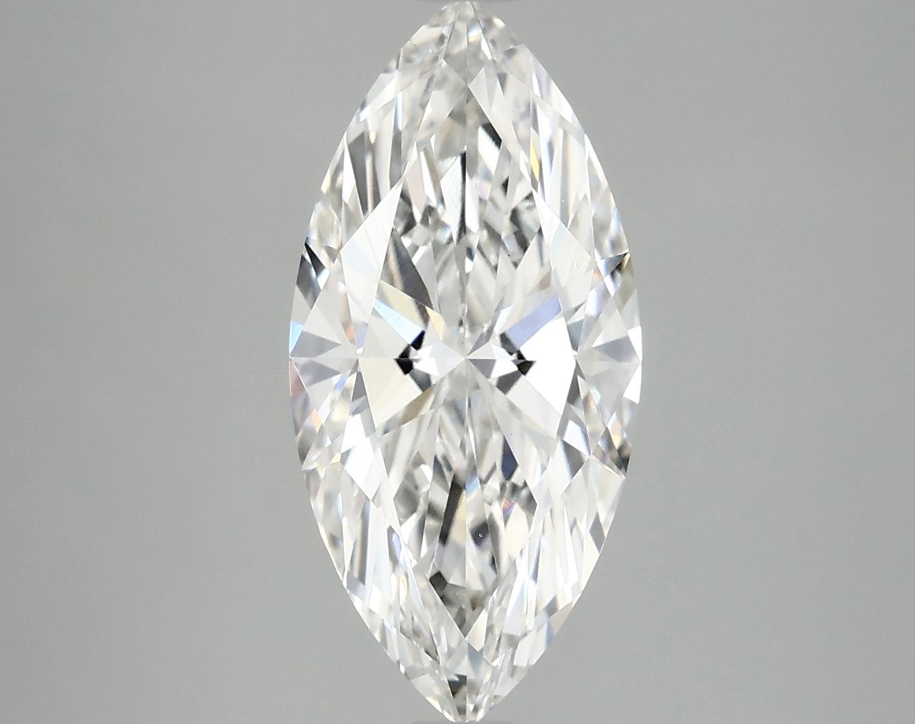 3.09 Carat Marquise Shaped Excellent Cut VVS2 IGI Certified Lab Grown Diamond
