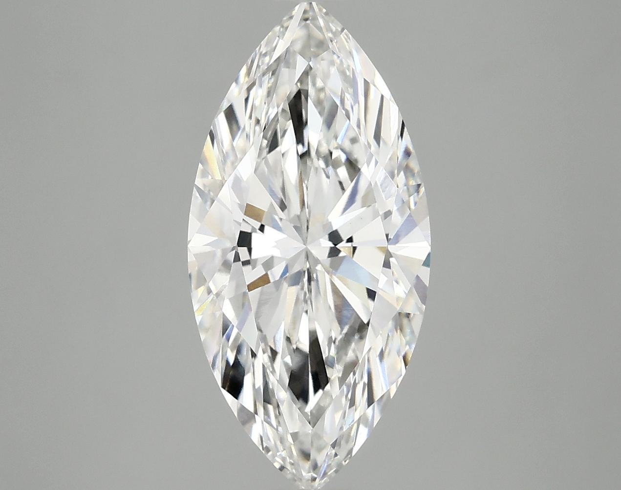 3.05 Carat Marquise Shaped Ideal Cut VVS2 IGI Certified Lab Grown Diamond