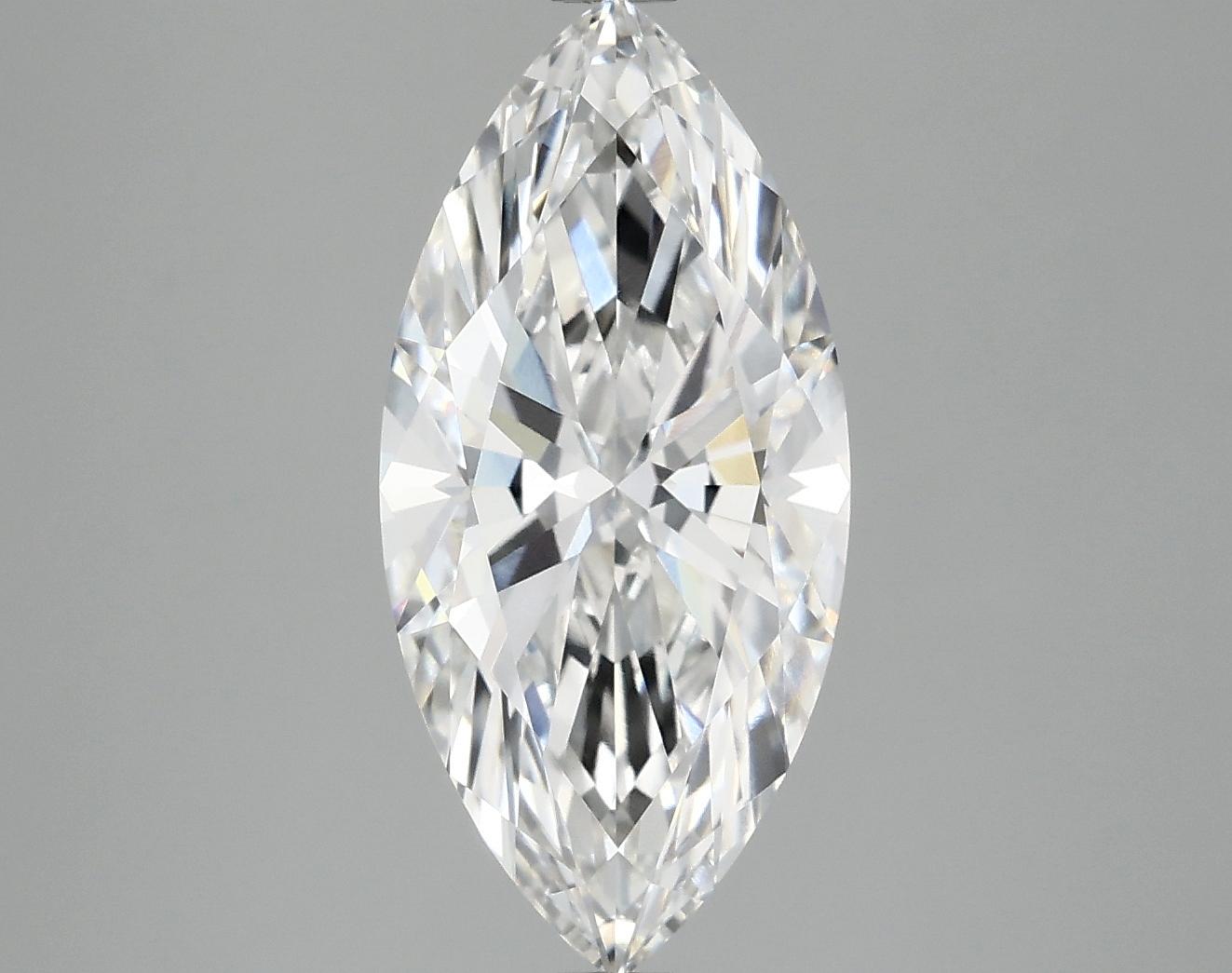 3.07 Carat Marquise Shaped Excellent Cut VVS2 IGI Certified Lab Grown Diamond