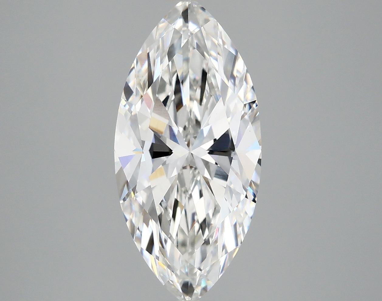 2.97 Carat Marquise Shaped Excellent Cut VVS2 IGI Certified Lab Grown Diamond