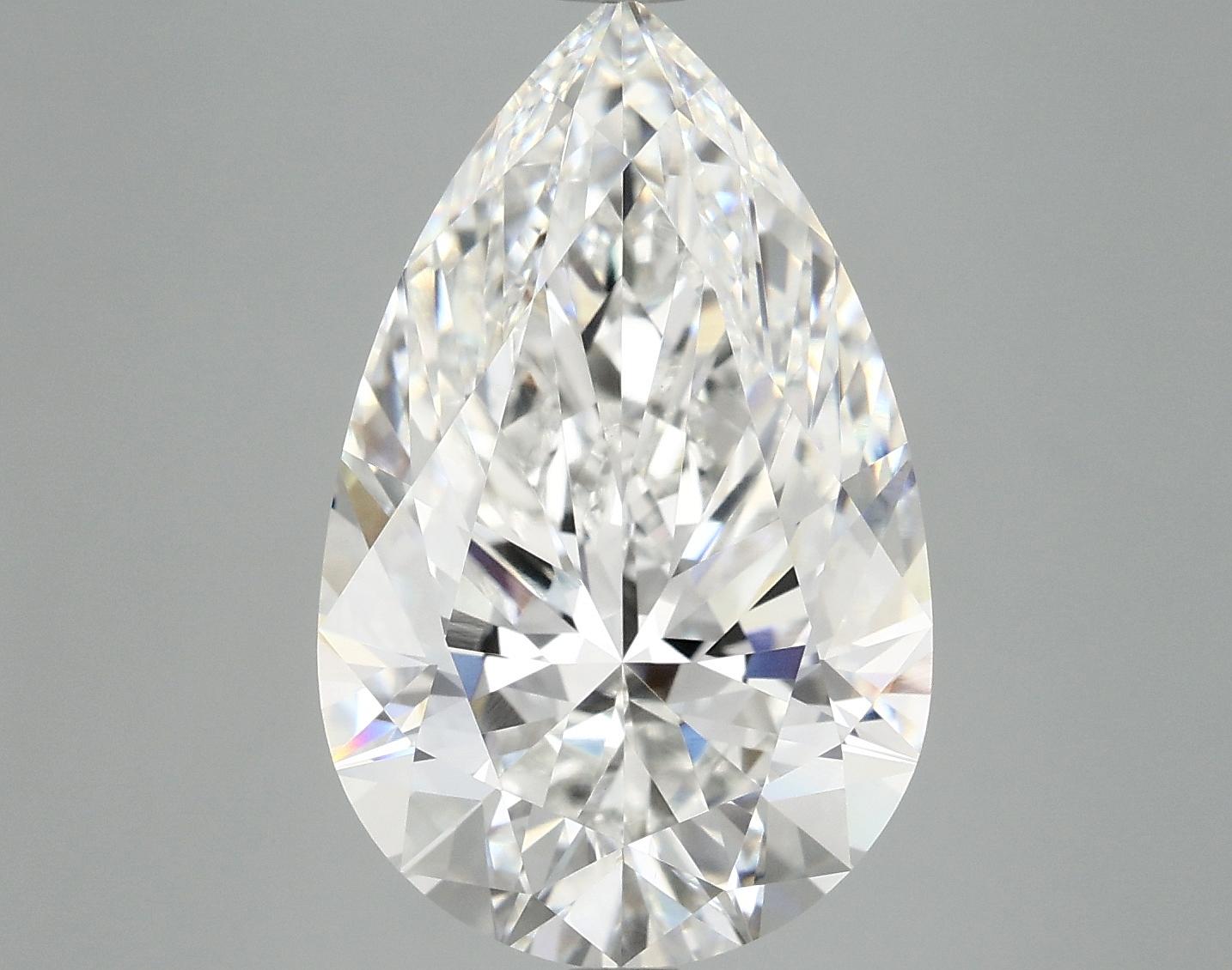 7.08 Carat Pear Shaped Ideal Cut VVS2 IGI Certified Lab Grown Diamond