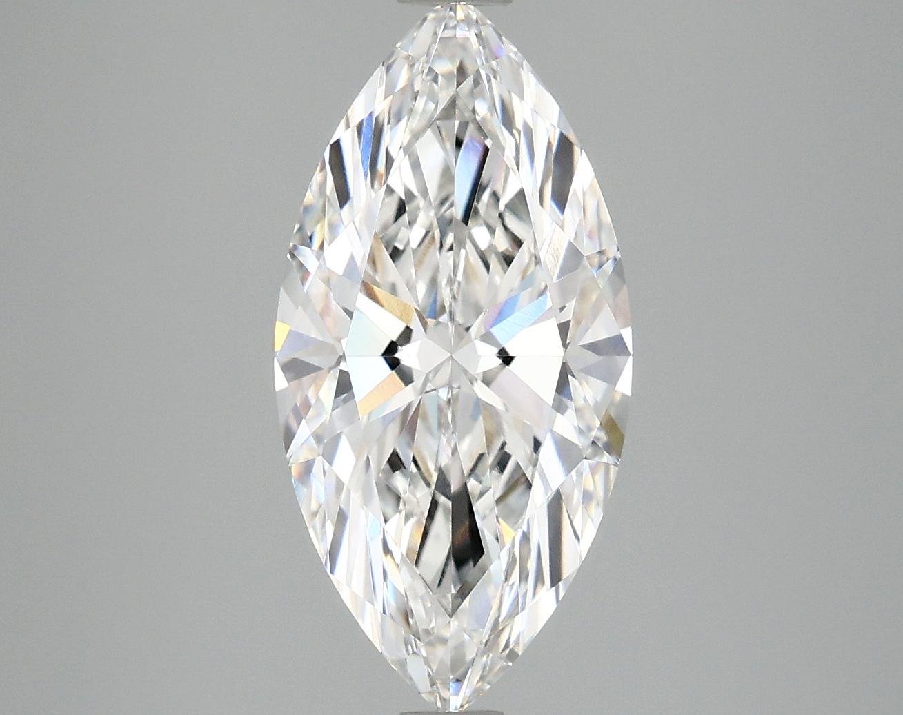 3.08 Carat Marquise Shaped Ideal Cut VVS2 IGI Certified Lab Grown Diamond