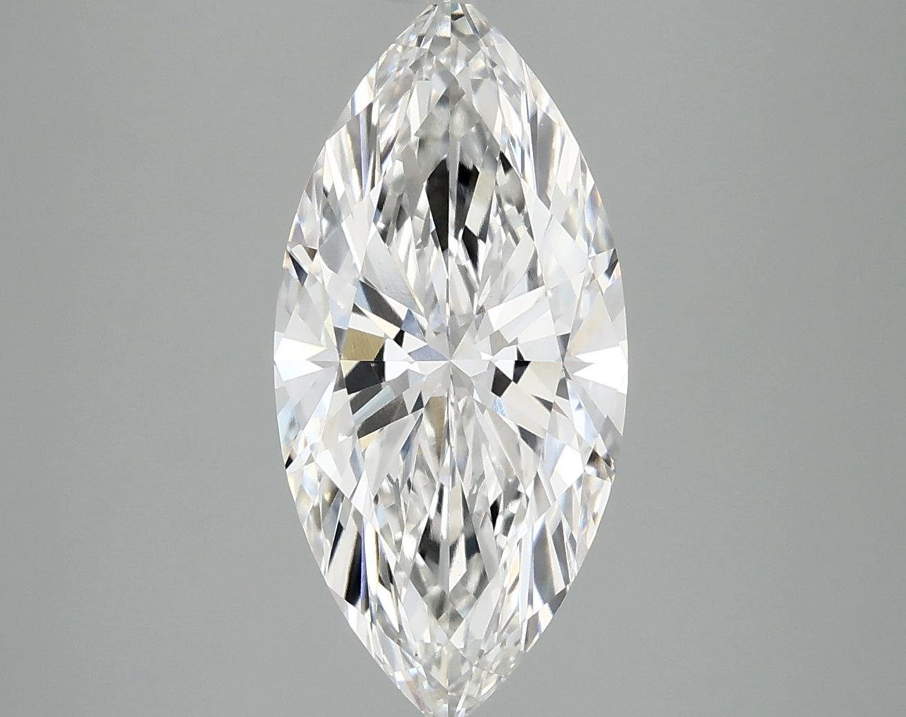 3.12 Carat Marquise Shaped Excellent Cut VVS2 IGI Certified Lab Grown Diamond
