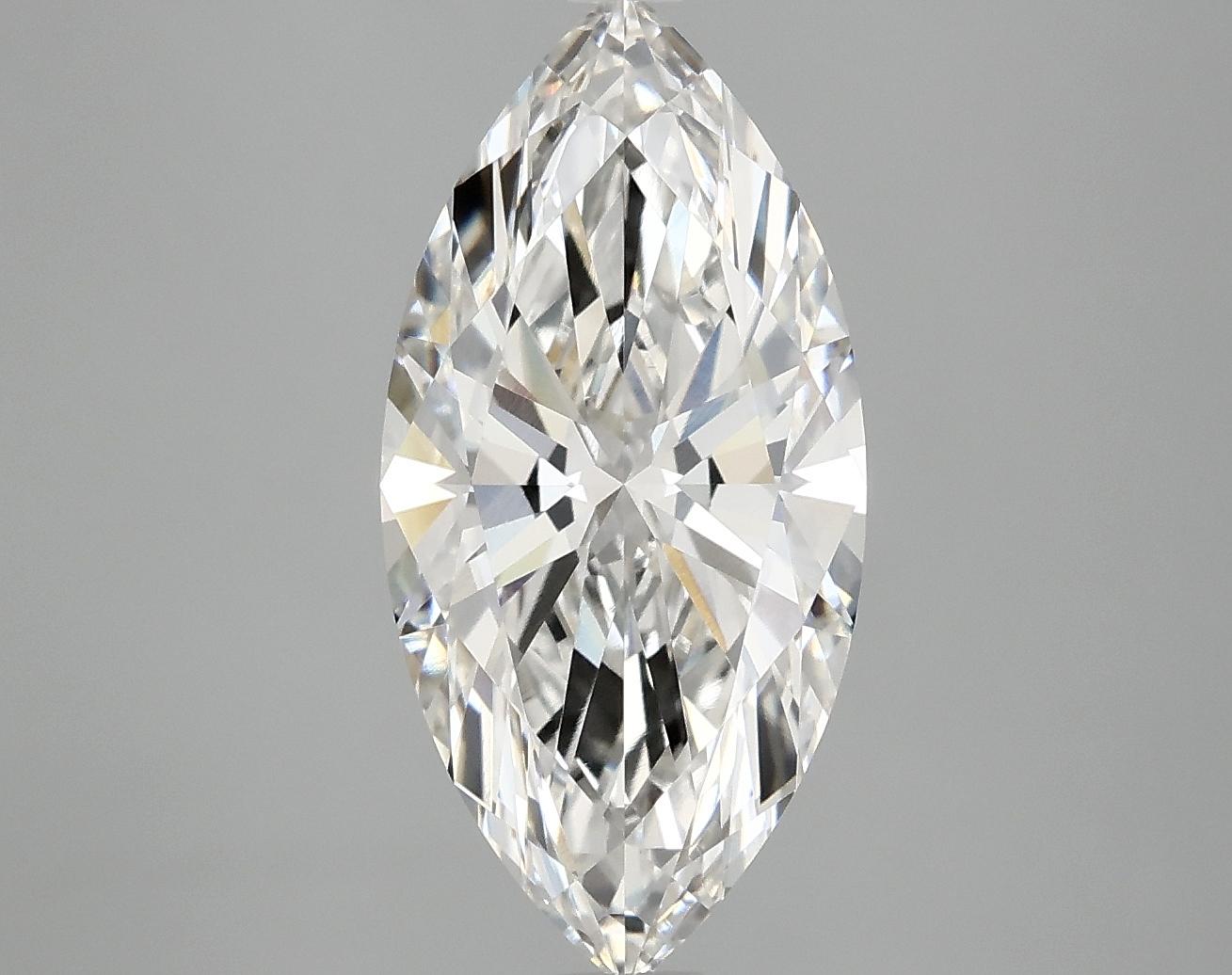 3.08 Carat Marquise Shaped Excellent Cut VVS2 IGI Certified Lab Grown Diamond