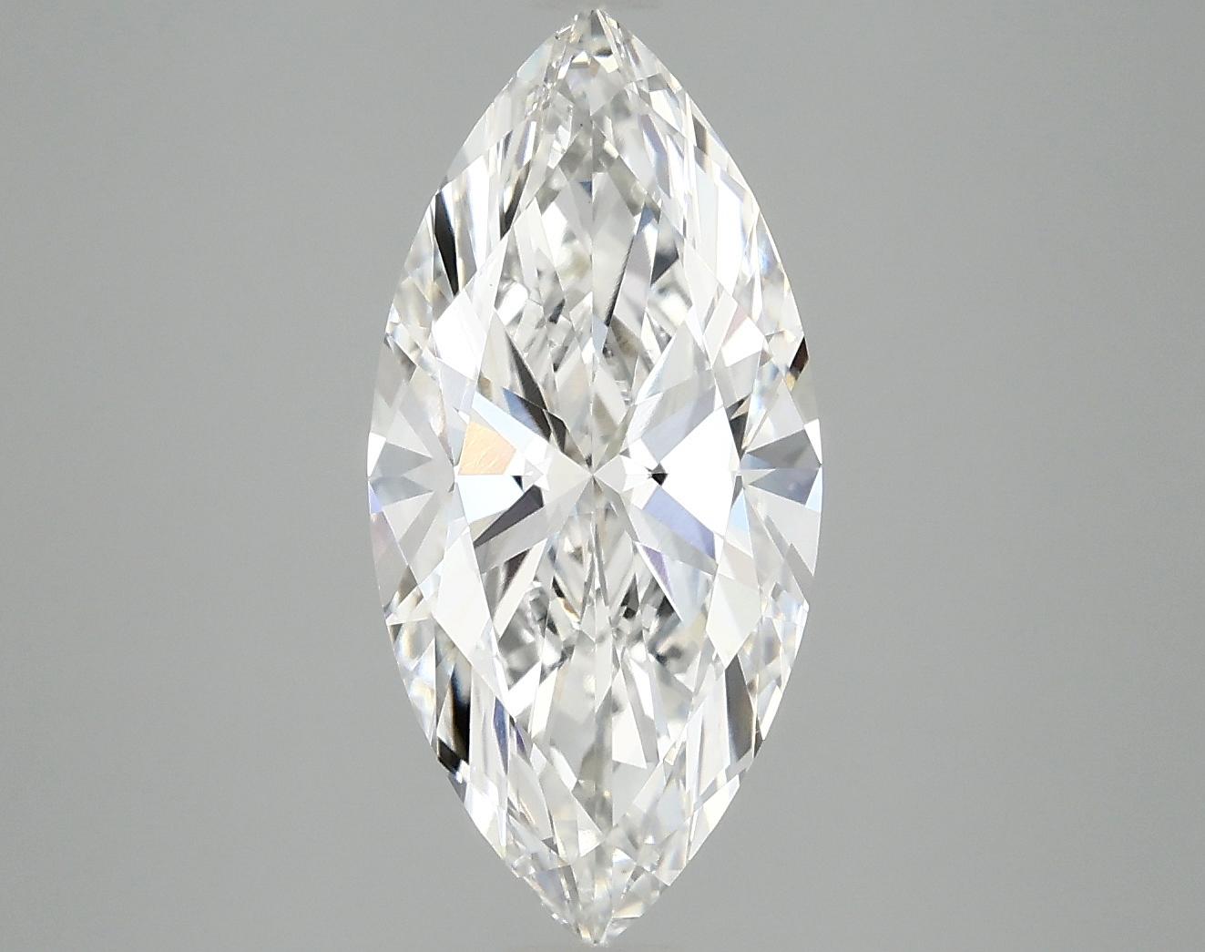 2.97 Carat Marquise Shaped Excellent Cut VVS2 IGI Certified Lab Grown Diamond