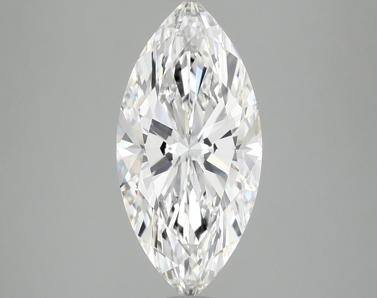 3.05 Carat Marquise Shaped Excellent Cut VVS2 IGI Certified Lab Grown Diamond