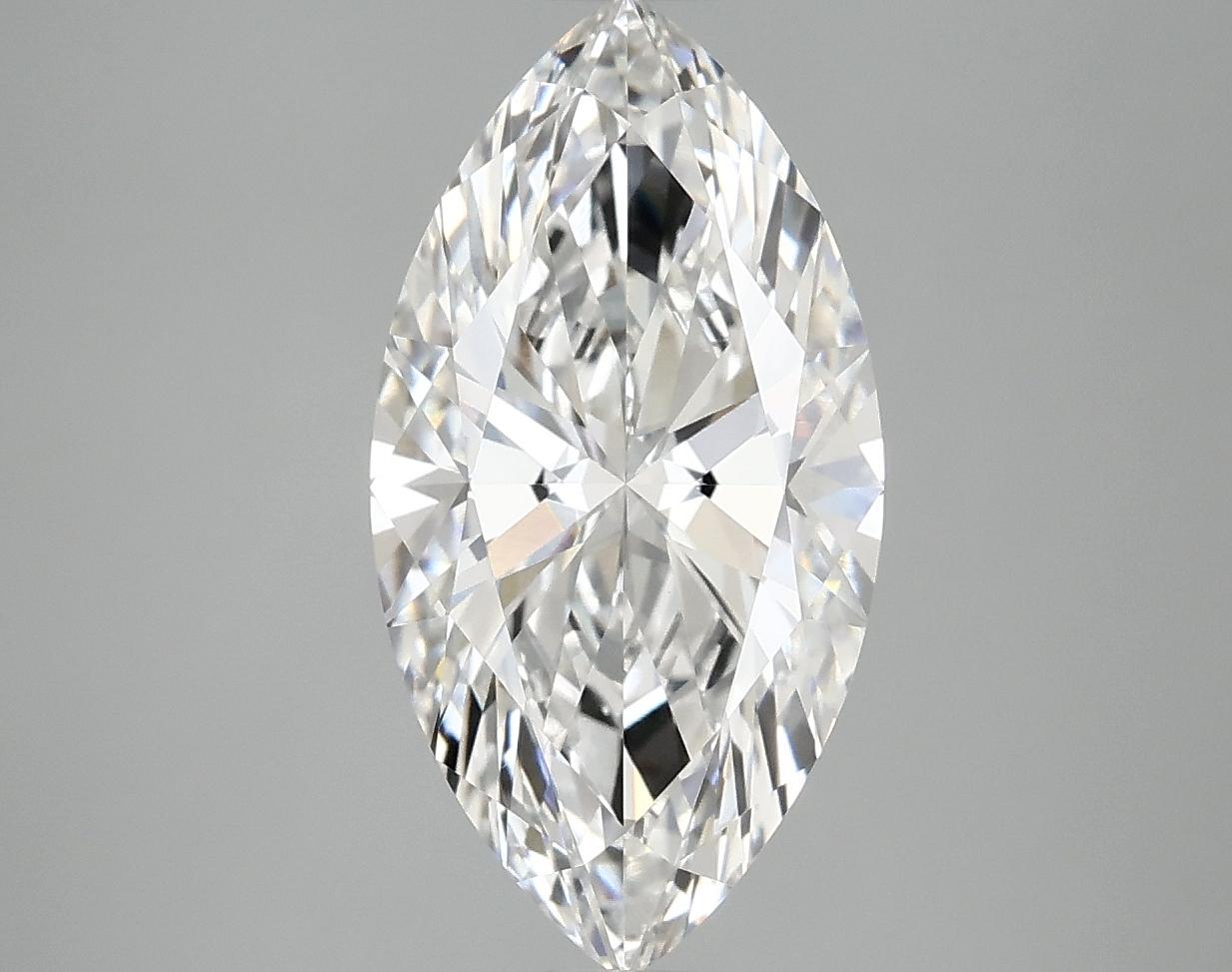 3.03 Carat Marquise Shaped Ideal Cut VVS2 IGI Certified Lab Grown Diamond