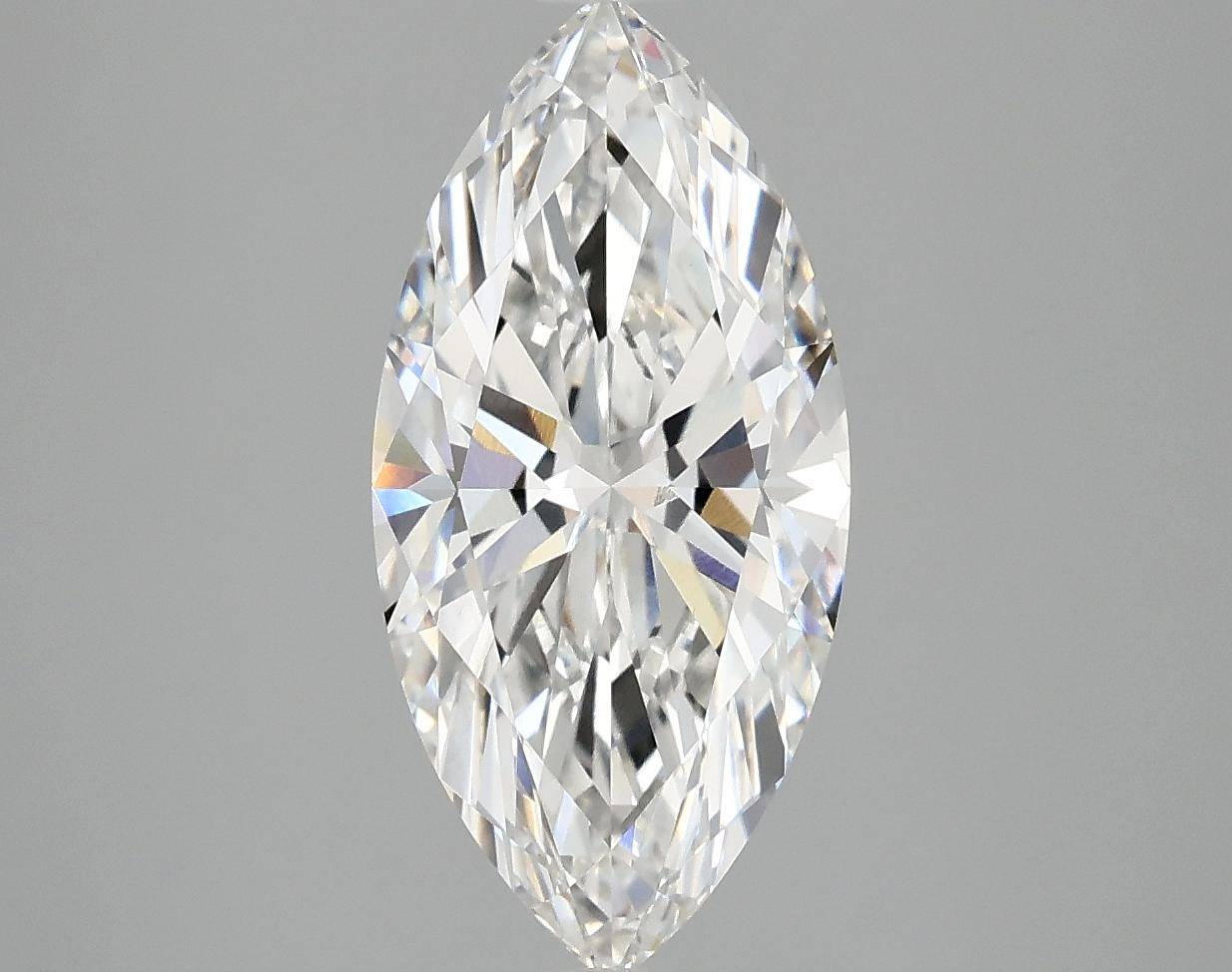 2.54 Carat Marquise Shaped Excellent Cut VVS2 IGI Certified Lab Grown Diamond