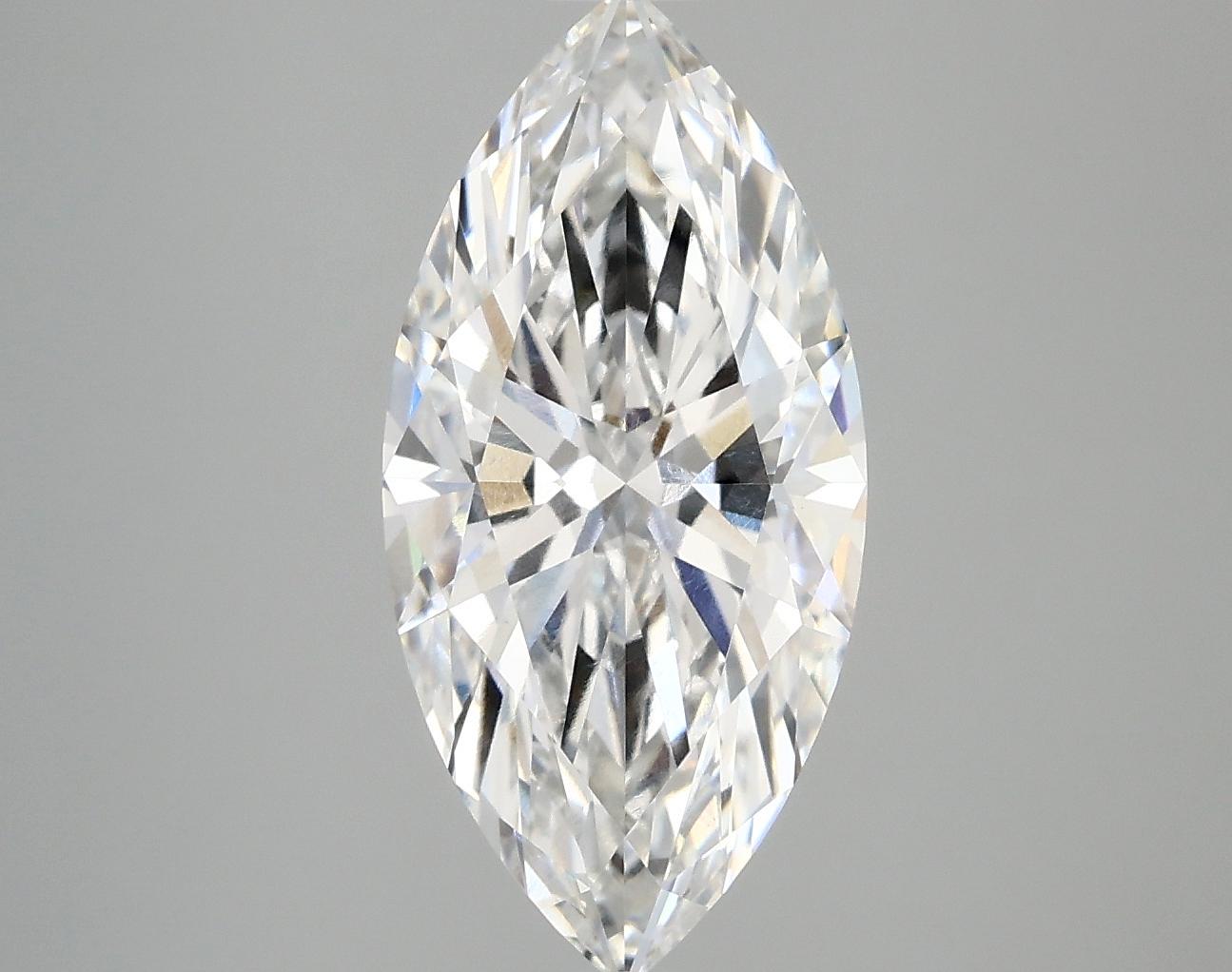 3.05 Carat Marquise Shaped Excellent Cut VVS2 IGI Certified Lab Grown Diamond
