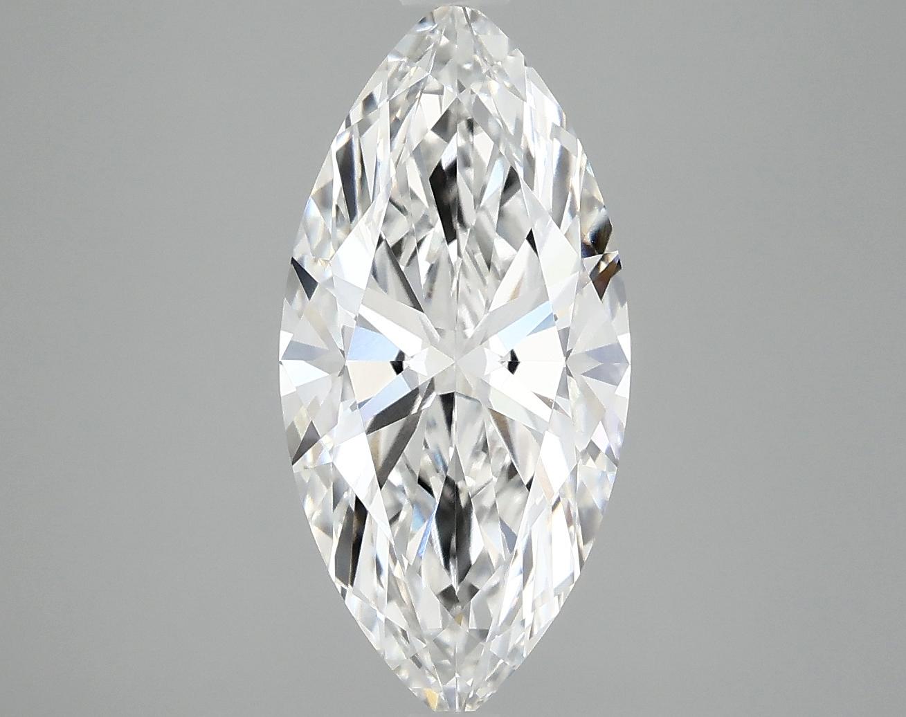 3.04 Carat Marquise Shaped Excellent Cut VVS2 IGI Certified Lab Grown Diamond