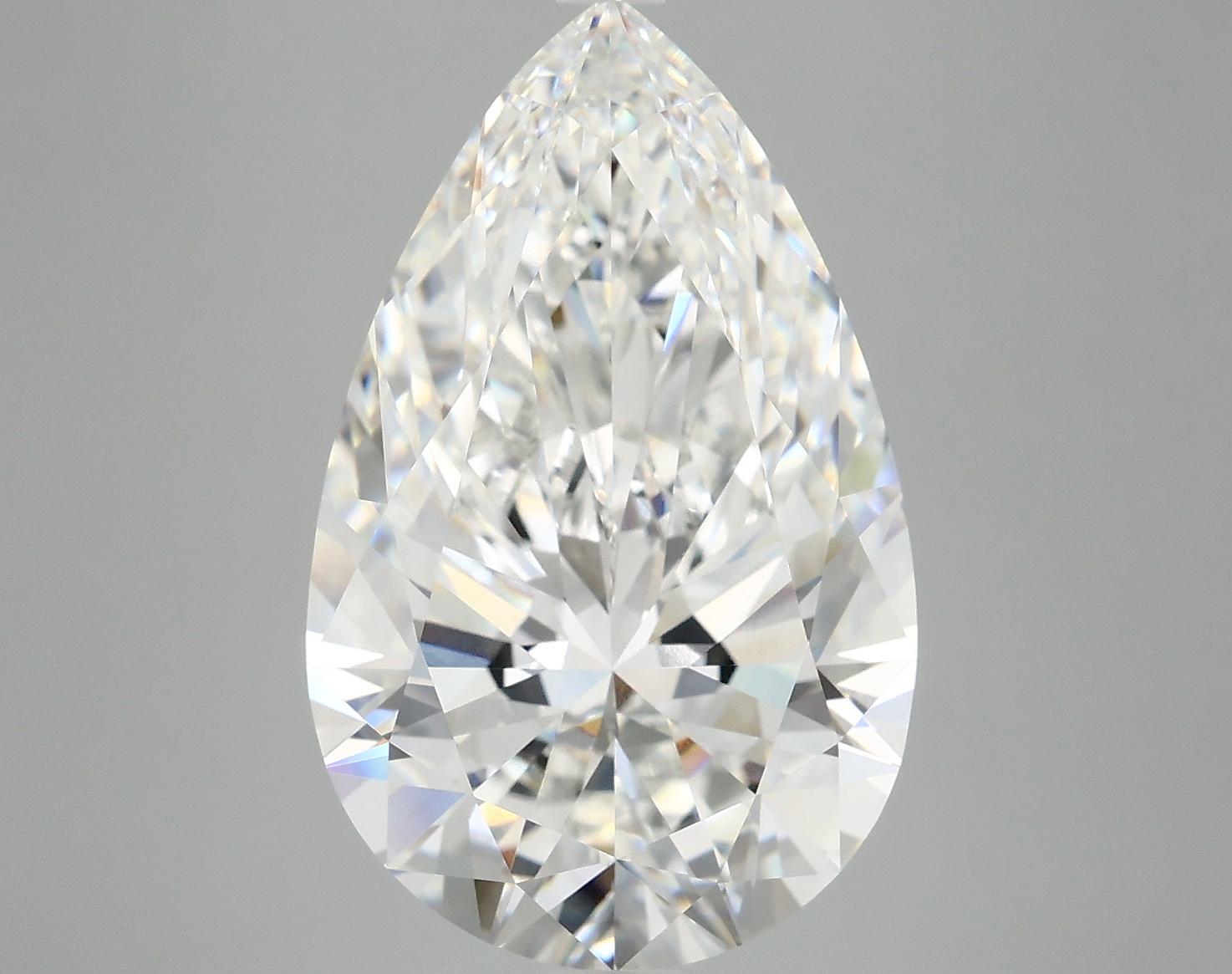 7.64 Carat Pear Shaped Ideal Cut VVS2 IGI Certified Lab Grown Diamond